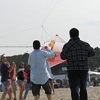 Rokkaku harc közben az eresztőzsinórok